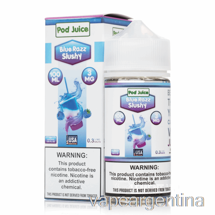 Blue Razz Slushy - Jugo De Vaina - 100ml 6mg Vape Descartable